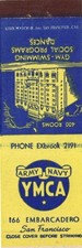 Vintage Matchcover Army Navy Ymca San Francisco picture