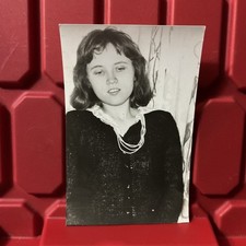 Pretty Polish Woman Looking Down 3 1/2 x 5 1/2 Photograph Pre Owned Vintage 60s picture