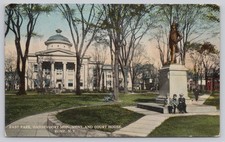 1916 Rome NY East Park Gansevoort Monument Court House Postcard picture