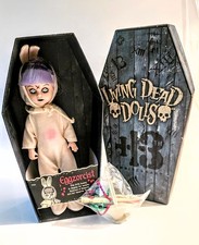 2011 Mezco Living Dead Doll Eggzorcist -Coffin & Death Certificate Included picture