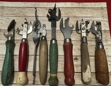 7 Antique Can Openers - 1930s-1950s - A&J, Miracle Can Opener & more. picture