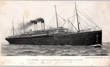 ANTIQUE SS CELTIC WHITE STAR LINE OCEAN LINER PHOTO ELECTROTYPE POSTCARD PM picture