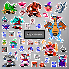 Dragon Warrior Quest Magnets Nintendo NES Pixel Art 36 Magnet Pack picture