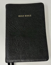 Cambridge Holy Bible KJV Black Calf Skin Leather Text King James Version picture