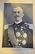 1919 Vintage Magazine Illustration Victor Emmanuel III King of Italy picture