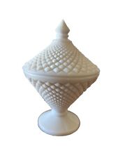 Westmoreland Milk Glass White English Hobnail Pedestal Candy Dish Christmas  picture