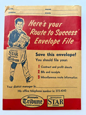 1957 Minneapolis Star Tribune Newspaper CARRIER/PAPERBOY File/Route Book & MORE picture