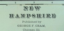Vintage 1907 NEW HAMPSHIRE Map 14