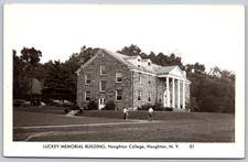 K32/ Houghton New York RPPC Postcard c1940s Luckey Memorial Building 743 picture