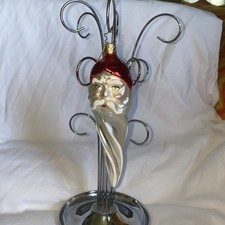Rare Vintage Germany Star Cap Merck Inge Glas OWC Ornament Nostalgic Santa picture