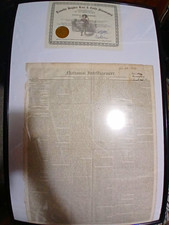 National Intelligencer D.C. June 3, 1841 James K. Polk owned and signed by him picture