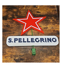 S.Pellegrino Food & Beverage Advertising Sign Plaque Red Star Tree topper picture