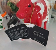 2000 COWPARADE Westland Giftware #9177 “Moocho Amor” hearts lips  picture