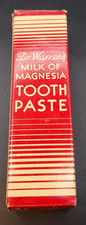 Vintage Dr Warrens Milk of Magnesia Tooth Paste Box Dental Advertising Drugstore picture