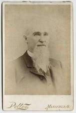 1890 Cyrus Cook Civil War Veteran Poller Mansfield Ohio Cabinet Card picture