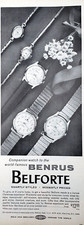 PRINT AD 1963 Belforte Wrist Watch by Benrus Christmas Gift Idea picture