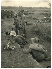 Indochina War, 1953, Soldiers in Combat Vintage Silver Print Print picture