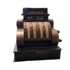~Vintage Miniature National Cash Register Cast Metal Manual Pencil Sharpener picture