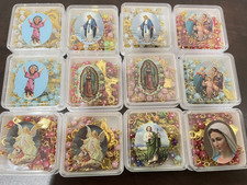 Wholesale Lot 12 Pcs Gold Blessed Rosary Beads Necklace Religious Jesus Cross picture