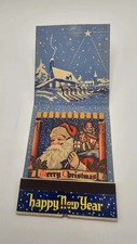 Vintage 1930s Feature Matchbook Santa Claus Lees Chinese Restaurant Manchester picture