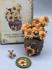 Boyds Bears Treasure Box Sunny's Summer Bouquet w/Blossom McNibbles Original Box picture