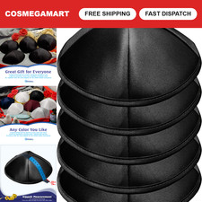 5-Pc Kippah Set - Satin, Linen, Velvet, Silk & Suede Yamaka Hats for Men - Bulk picture