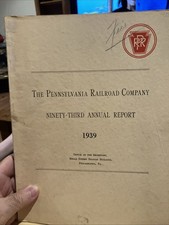PRR Annual Report 1939 Pennsylvania Railroad Soft Cover 40 pages picture