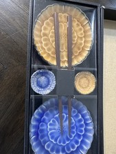 Sushi Plate Soy Bowl chopsticks Set for 2 Made in Japan Boxed NEW picture