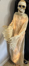 Gemmy Lighted Talking Mummy 2008/09 Rare Retired Halloween Animated Prop 4 Feet picture