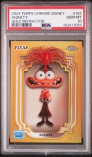 2024 Topps Chrome Disney Anxiety #197 Gold /50 PSA 10 picture