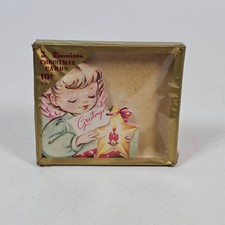 Vintage Dennison Christmas Cards Angel Girl Star Original Box New Old Stock picture