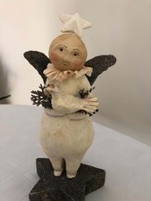 Dee Foust Bethany Lowe Pulp Paper Xmas Snow Angel With Dove Excellent picture