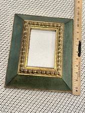 Gold & Green Tone Ornate Florentine Photo Frame Holds 4 X 6” Frame Only picture