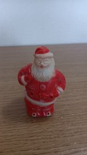 Vintage Red Plastic Santa Claus Candy Container picture