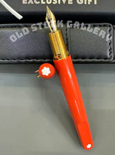 MONTBLANC M Series Orange Gold Magnetic Cap Fountain Pen Luxury Rare VIP Gift picture