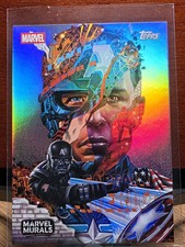 Topps 2026 Topps Marvel Neon Captain America MU-4 Marvel Murals SP Tristan Eaton picture