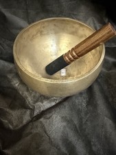 Rare Antique Pedestal NagaHealing Yoga collectible Singing bowl Size 7