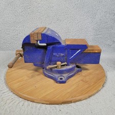 Vintage Wilton Blue Jaws Swivel Base Bench Vise Mount picture
