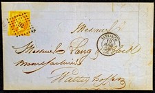 1859 Altkirch France Folded Letter Cover with Stamp, Pre-1900 Antique picture