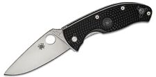 Spyderco Stainless Steel Plain Pocketknife - C122PBK picture