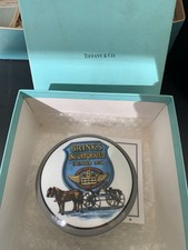 Vintage Tiffany Co Brink’s Security Anniversary Porcelain Trinket Box Jewelry picture