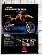 1982 Suzuki RM-250 Dirt Bike Motorcycle Vintage Magazine Ad Print Ephemera picture