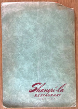 1950s SHANGRI-LA RESTAURANT vintage steak dinner menu BOSTON, MASSACHUSETTS picture