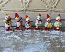 Vintage Japan Putz Pixie Christmas Band Set of 6 – Spun Cotton Original Box picture