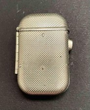 Vintage Engine Turned Crosshatch MAGIC POCKET LAMP & CIGAR Lighter Antique1889 picture
