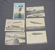 Set 6 Vintage Dirigible / Zeppelin  RPPC Postcard 5 German, 1 New Jersey  picture