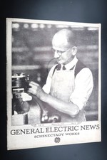 Vtg March 1927 General Electric News Schenectady Works Magazine Paper GE History picture