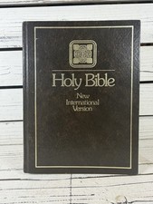 HOLY BIBLE NIV New International Version 1978 ZondervanVintage Brown Hardcover picture