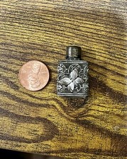 Vintage Western Germany Mini Butterfly Perfume Glass & Metal Bottle picture