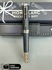 MONTBLANC Victor Hugo Black Silver Fountain Pen Writers Edition Luxury Gift Fast picture
